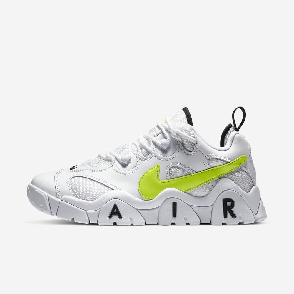 Sneakers Nike Air Barrage Low Blanche 0675-413 White/Black/Volt Homme | XFL-18900397